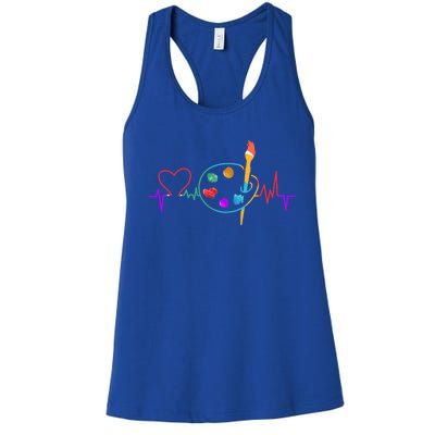 Funny Paint Palette Brush Artist Painter Gift Gift Women's Racerback Tank