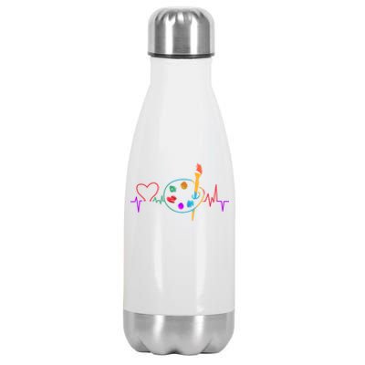 Funny Paint Palette Brush Artist Painter Gift Gift Stainless Steel Insulated Water Bottle