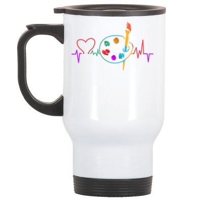 Funny Paint Palette Brush Artist Painter Gift Gift Stainless Steel Travel Mug