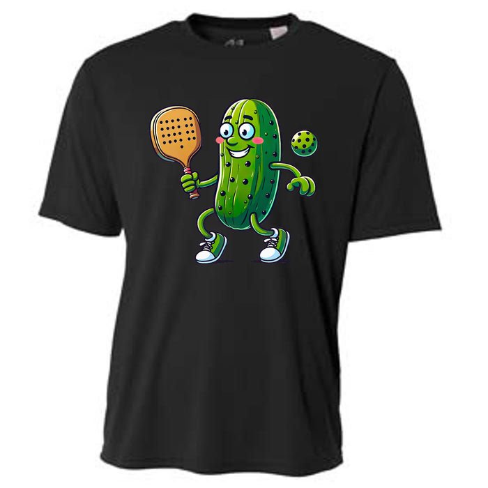 Funny Pickleball Pickle Player  Cooling Performance Crew T-Shirt