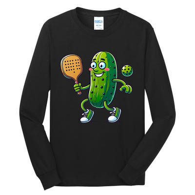 Funny Pickleball Pickle Player  Tall Long Sleeve T-Shirt