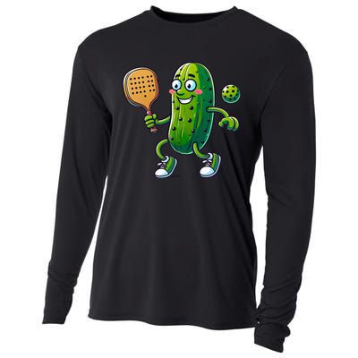 Funny Pickleball Pickle Player  Cooling Performance Long Sleeve Crew