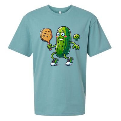 Funny Pickleball Pickle Player  Sueded Cloud Jersey T-Shirt