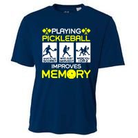 Funny Playing Pickleball Improves Memory Dink Player Gift Cooling Performance Crew T-Shirt