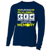 Funny Playing Pickleball Improves Memory Dink Player Gift Cooling Performance Long Sleeve Crew