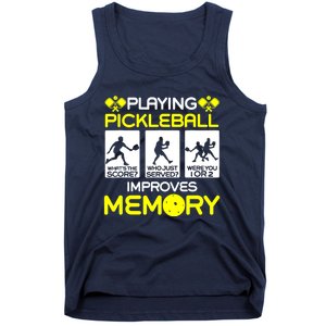 Funny Playing Pickleball Improves Memory Dink Player Gift Tank Top