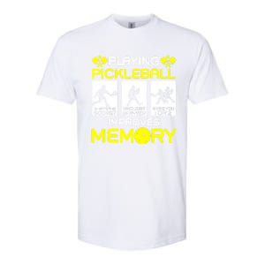 Funny Playing Pickleball Improves Memory Dink Player Gift Softstyle CVC T-Shirt