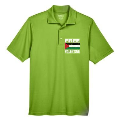 Free Palestine Palestine Flag I Love Palestine Gaza Gift Men's Origin Performance Pique Polo