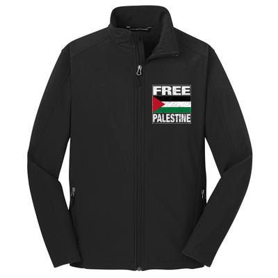 Free Palestine Palestine Flag I Love Palestine Gaza Gift Core Soft Shell Jacket