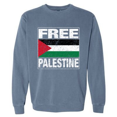 Free Palestine Palestine Flag I Love Palestine Gaza Gift Garment-Dyed Sweatshirt