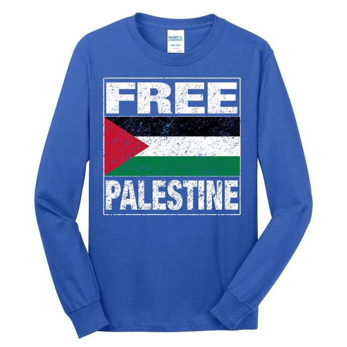 Free Palestine Palestine Flag I Love Palestine Gaza Gift Tall Long Sleeve T-Shirt