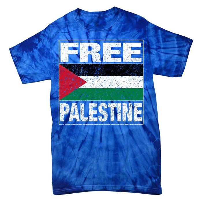 Free Palestine Palestine Flag I Love Palestine Gaza Gift Tie-Dye T-Shirt