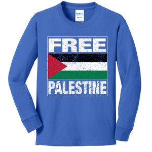 Free Palestine Palestine Flag I Love Palestine Gaza Gift Kids Long Sleeve Shirt