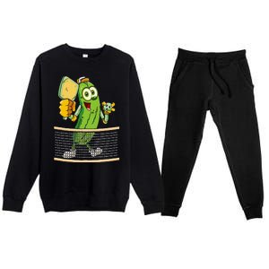 Funny Pickleball Player Pickle Ball Lover Premium Crewneck Sweatsuit Set