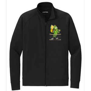 Funny Pickleball Player Pickle Ball Lover Stretch Full-Zip Cadet Jacket