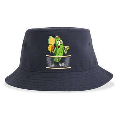 Funny Pickleball Player Pickle Ball Lover Sustainable Bucket Hat