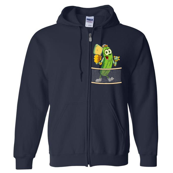 Funny Pickleball Player Pickle Ball Lover Full Zip Hoodie