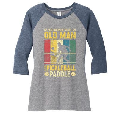 Funny Pickleball Player Pickle Ball Lover Women's Tri-Blend 3/4-Sleeve Raglan Shirt