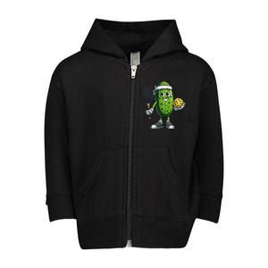 Funny Pickleball Player Paddleball Lover Toddler Zip Fleece Hoodie