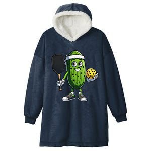 Funny Pickleball Player Paddleball Lover Hooded Wearable Blanket