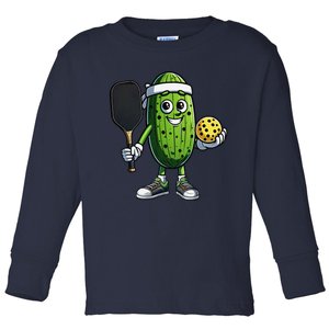 Funny Pickleball Player Paddleball Lover Toddler Long Sleeve Shirt