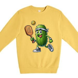 Funny Pickleball Player Paddleball Lover Premium Crewneck Sweatshirt