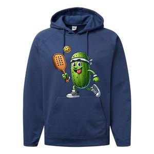 Funny Pickleball Player Paddleball Lover Performance Fleece Hoodie