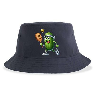 Funny Pickleball Player Paddleball Lover Sustainable Bucket Hat