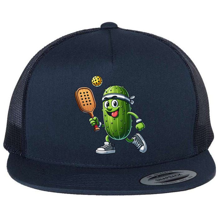 Funny Pickleball Player Paddleball Lover Flat Bill Trucker Hat