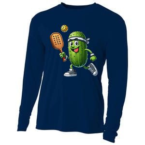 Funny Pickleball Player Paddleball Lover Cooling Performance Long Sleeve Crew