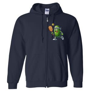 Funny Pickleball Player Paddleball Lover Full Zip Hoodie