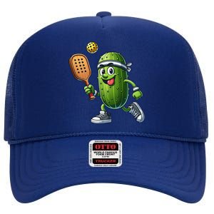 Funny Pickleball Player Paddleball Lover High Crown Mesh Back Trucker Hat