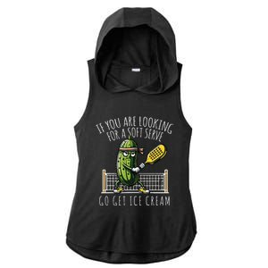 Funny Pickleball Player Paddleball Lover Ladies PosiCharge Tri-Blend Wicking Draft Hoodie Tank