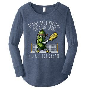 Funny Pickleball Player Paddleball Lover Women's Perfect Tri Tunic Long Sleeve Shirt