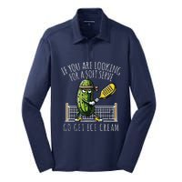 Funny Pickleball Player Paddleball Lover Silk Touch Performance Long Sleeve Polo