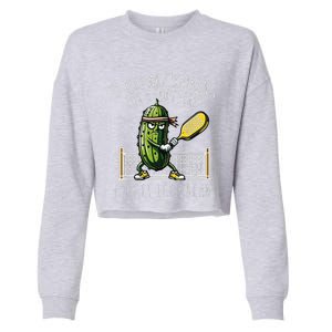 Funny Pickleball Player Paddleball Lover Cropped Pullover Crew