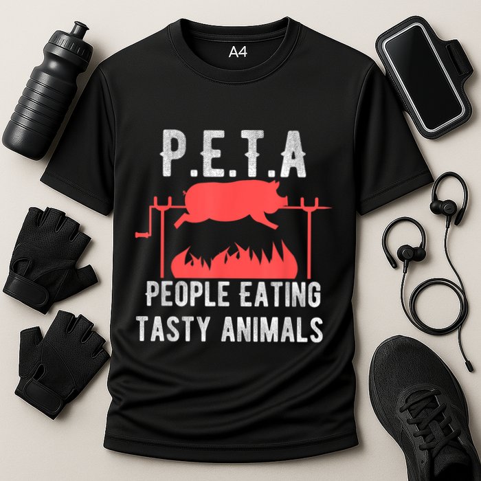 Funny P.E.T.A People Eating Tasty Animals Bbq Cooling Performance Crew T-Shirt
