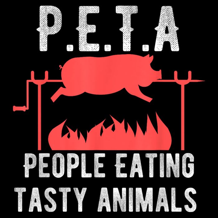 Funny P.E.T.A People Eating Tasty Animals Bbq 7-Panel Snapback Hat