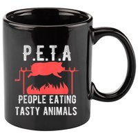 Funny P.E.T.A People Eating Tasty Animals Bbq 11oz C Handle Ceramic Mug