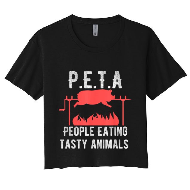 Funny P.E.T.A People Eating Tasty Animals Bbq Crop Top