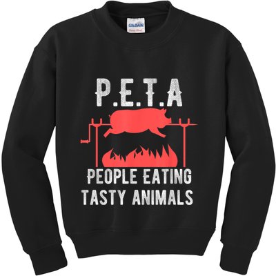 Funny P.E.T.A People Eating Tasty Animals Bbq Kids Sweatshirt
