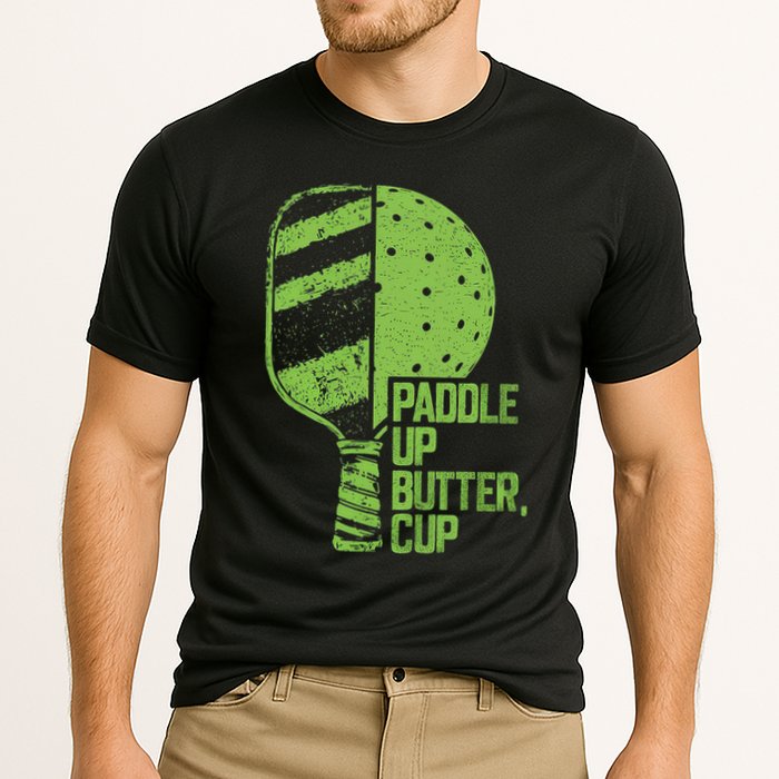 Funny Pickleball Paddle Up Butter Cup Performance Shirt