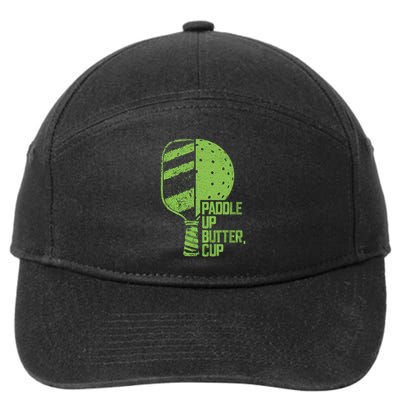 Funny Pickleball Paddle Up Butter Cup 7-Panel Snapback Hat