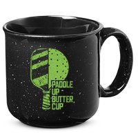 Funny Pickleball Paddle Up Butter Cup 15oz Campfire Ceramic Mug