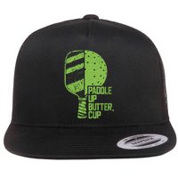 Funny Pickleball Paddle Up Butter Cup Flat Bill Trucker Hat