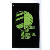 Funny Pickleball Paddle Up Butter Cup Golf Towel