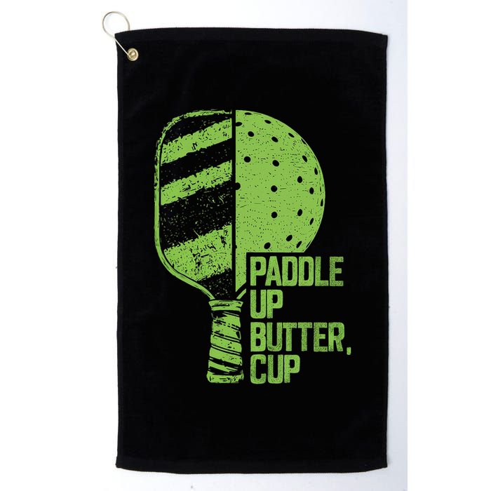 Funny Pickleball Paddle Up Butter Cup Golf Towel