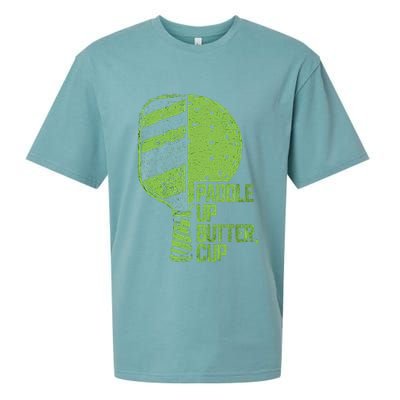 Funny Pickleball Paddle Up Butter Cup Sueded Cloud Jersey T-Shirt