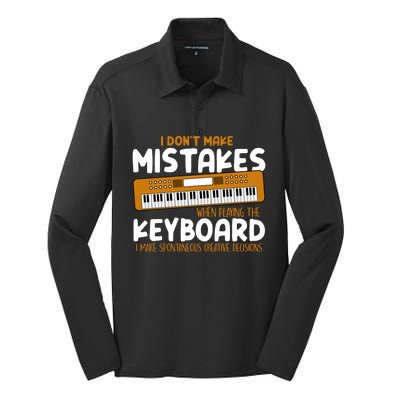 Funny Piano Player Pianist Keyboard Keyboardist Teacher Gift Cool Gift Silk Touch Performance Long Sleeve Polo