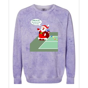 Fun Pickleball | Pickleball Santa | Pickleball Holiday | Pickleball Gift | Great Colorblast Crewneck Sweatshirt